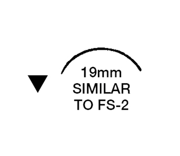 Picture of 3/0, FS-2, 18" Silk Black Braided Suture - B66E
